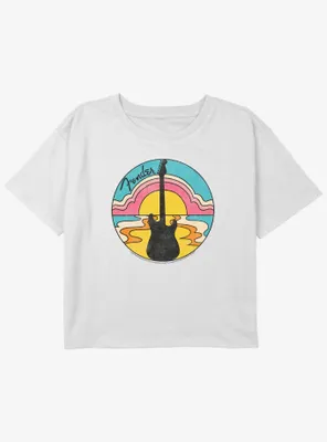 Fender Sunset Logo Girls Youth Crop T-Shirt