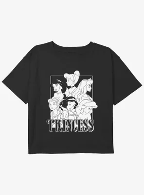 Disney Aladdin Grungey Princess Girls Youth Crop T-Shirt