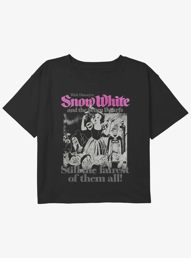 Disney Snow White and The Seven Dwarfs Still Fairest Girls Youth Crop T-Shirt