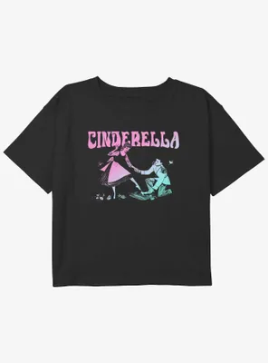 Disney Cinderella Neon Slipper Girls Youth Crop T-Shirt