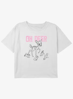 Disney Bambi Oh Deer Girls Youth Crop T-Shirt