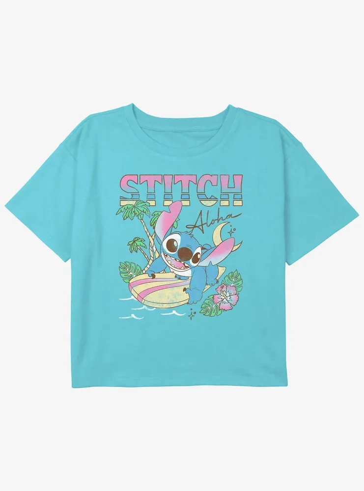 Disney Lilo & Stitch Aloha Girls Youth Crop T-Shirt