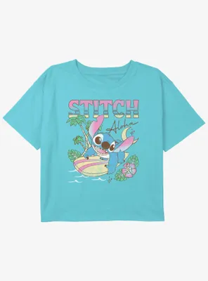 Disney Lilo & Stitch Aloha Girls Youth Crop T-Shirt