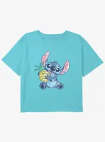 Disney Lilo & Stitch Pineapple Girls Youth Crop T-Shirt