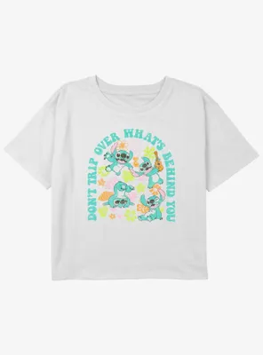 Disney Lilo & Stitch Don't Trip Girls Youth Crop T-Shirt