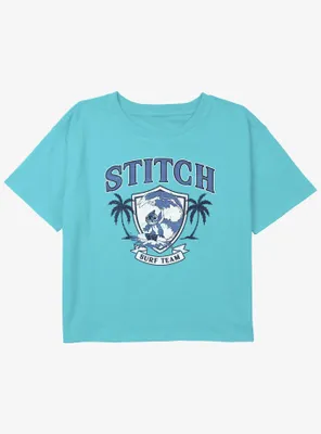 Disney Lilo & Stitch Surf Team Girls Youth Crop T-Shirt