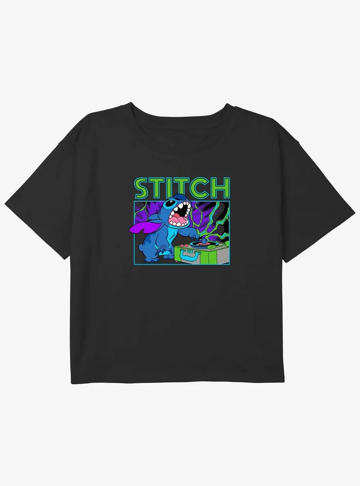 Disney Lilo & Stitch DJ Girls Youth Crop T-Shirt