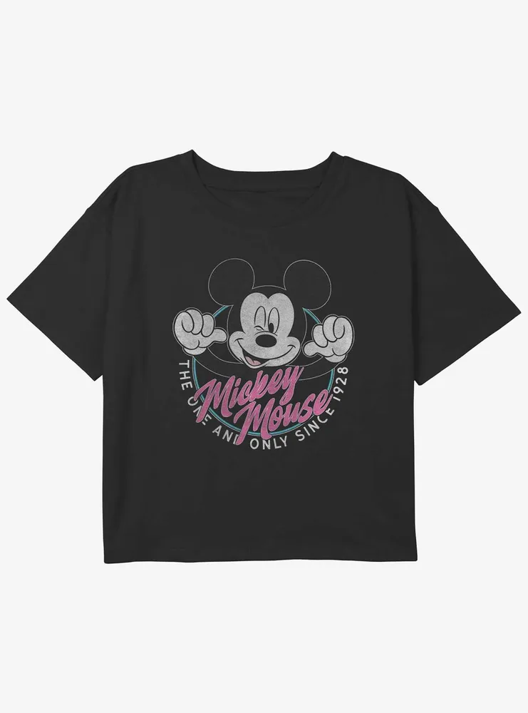 Disney Mickey Mouse The One And Only Girls Youth Crop T-Shirt