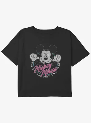 Disney Mickey Mouse The One And Only Girls Youth Crop T-Shirt