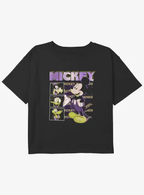 Disney Mickey Mouse Rewind Girls Youth Crop T-Shirt