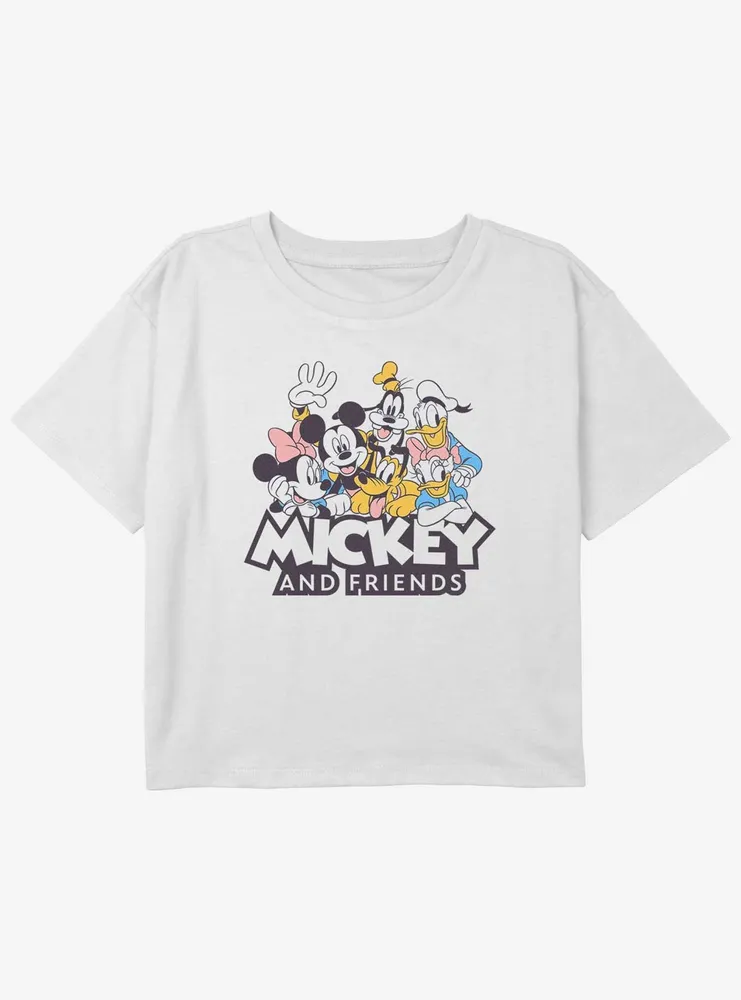 Disney Mickey Mouse Mound Girls Youth Crop T-Shirt