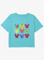 Disney Mickey Mouse Fruit Heads Girls Youth Crop T-Shirt