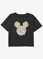 Disney Mickey Mouse Daisy Ears Girls Youth Crop T-Shirt