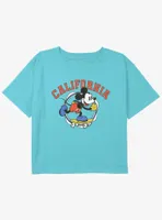 Disney Mickey Mouse Skate California Girls Youth Crop T-Shirt