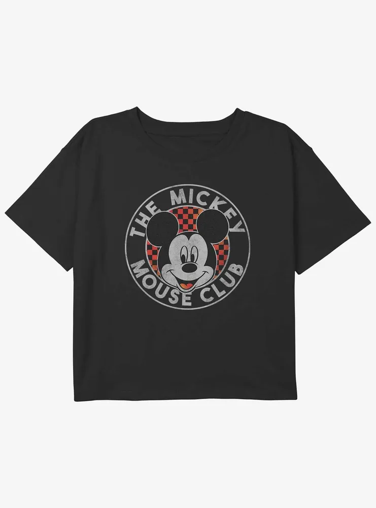 Disney Mickey Mouse The Club Girls Youth Crop T-Shirt