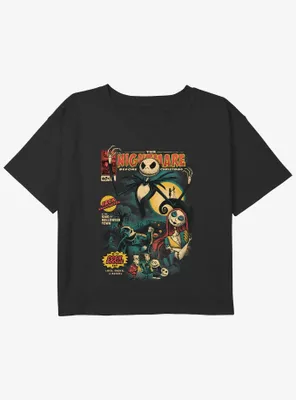 Disney The Nightmare Before Christmas Comic Cover Girls Youth Crop T-Shirt