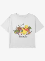 Disney Winnie The Pooh and Piglet Girls Youth Crop T-Shirt