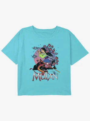 Disney Mulan Worth Fighting For Girls Youth Crop T-Shirt