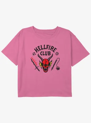 Stranger Things Hellfire Club Girls Youth Crop T-Shirt