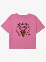 Stranger Things Hellfire Club Girls Youth Crop T-Shirt