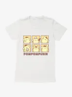 Pompompurin Grid Portrait Womens T-Shirt