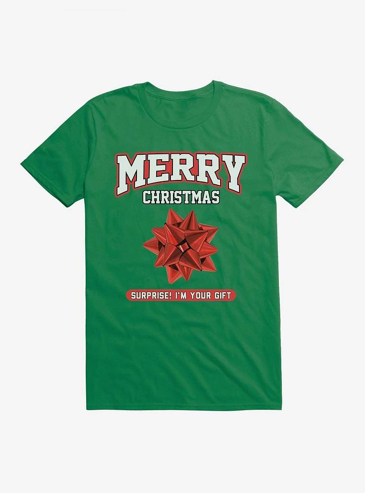 Hot Topic Surprise I'm Your Gift With Bow T-Shirt