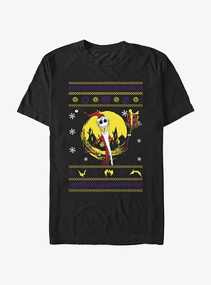 Disney The Nightmare Before Christmas Jack Ugly Holidays Style T-Shirt