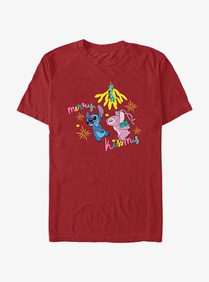 Disney Lilo & Stitch Merry Kissmas Mistletoe T-Shirt