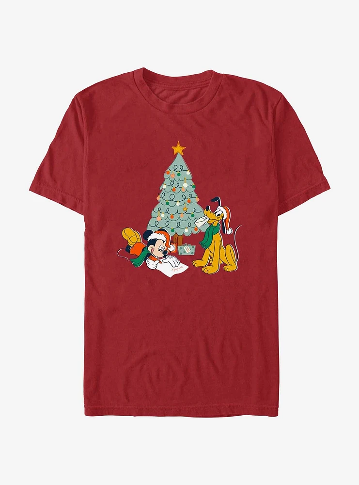 Disney Mickey Mouse & Pluto Letter For Santa T-Shirt
