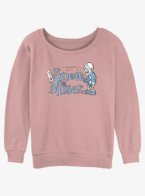 The Year Without a Santa Claus Snow Miser Badge Girls Slouchy Sweatshirt