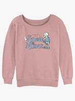 The Year Without a Santa Claus Snow Miser Badge Girls Slouchy Sweatshirt