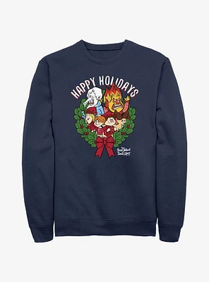 The Year Without a Santa Claus Happy Holidays Wreath Sweatshirt