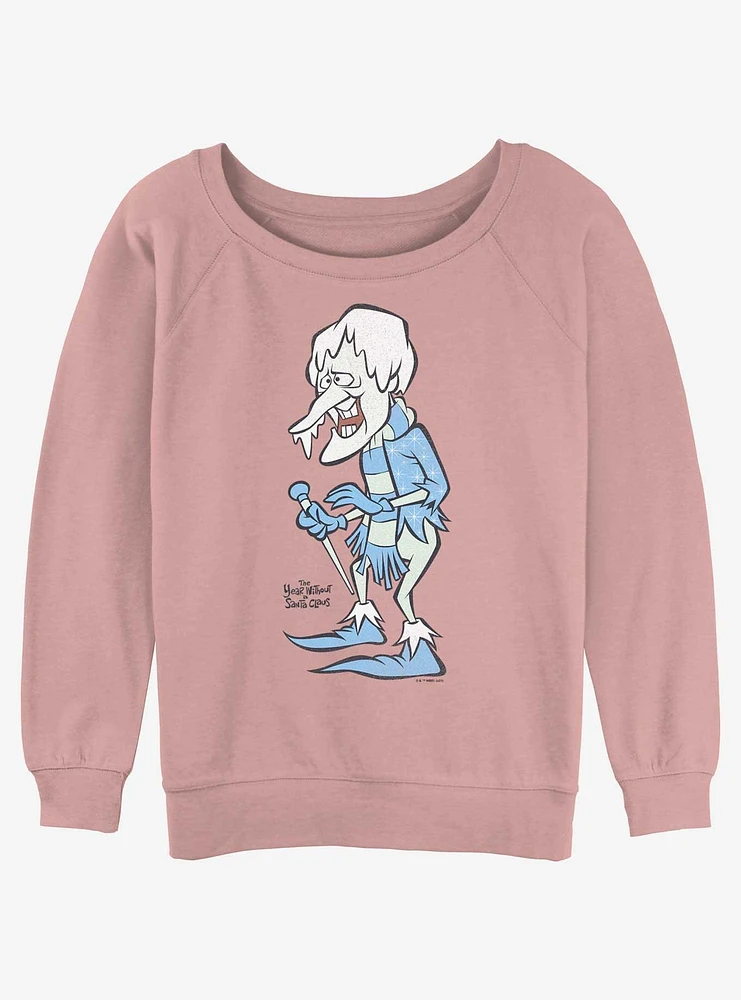 The Year Without a Santa Claus Snow Miser Girls Slouchy Sweatshirt