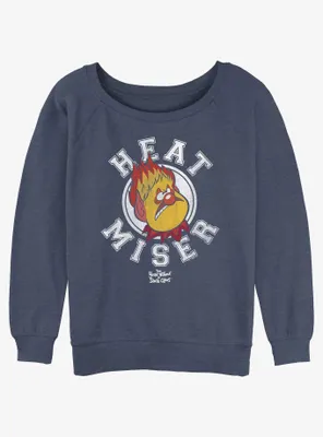 The Year Without a Santa Claus Heat Miser Collegiate Womens Slouchy Sweatshirt