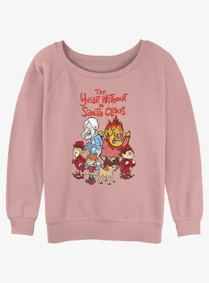 The Year Without a Santa Claus Logo Group Womens Slouchy Sweatshirt