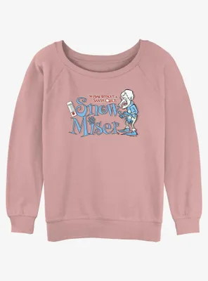 The Year Without a Santa Claus Snow Miser Badge Womens Slouchy Sweatshirt