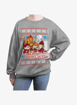 The Year Without a Santa Claus Christmas Gang Ugly Womens Oversized Sweatshirt