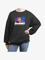 The Year Without a Santa Claus Heat Miser Do I Look Like Care Meme Womens Oversized Sweatshirt