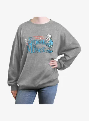 The Year Without a Santa Claus Snow Miser Badge Womens Oversized Sweatshirt