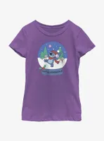 Disney Lilo & Stitch Winter Wonderland Snowglobe Youth Girls T-Shirt