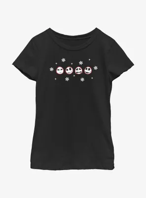 Disney Nightmare Before Christmas Jack Emotes Youth Girls T-Shirt