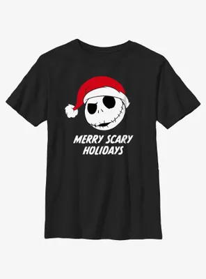 Disney Nightmare Before Christmas Merry Scary Holidays Youth T-Shirt