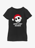 Disney Nightmare Before Christmas Merry Scary Holidays Youth Girls T-Shirt