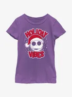 Disney Nightmare Before Christmas Holiday Vibes Jack Youth Girls T-Shirt