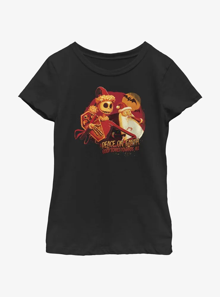 Disney Nightmare Before Christmas Good Scares Towards All Youth Girls T-Shirt