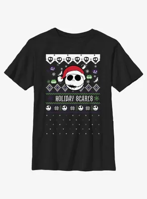 Disney Nightmare Before Christmas Ugly Holiday Jack Snowfall Youth T-Shirt