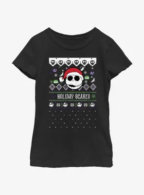 Disney Nightmare Before Christmas Ugly Holiday Jack Snowfall Youth Girls T-Shirt