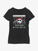 Disney Nightmare Before Christmas Ugly Holiday Jack Snowfall Youth Girls T-Shirt