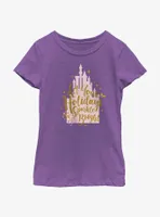 Disney Princesses Holidays Sparkle Bright Youth Girls T-Shirt