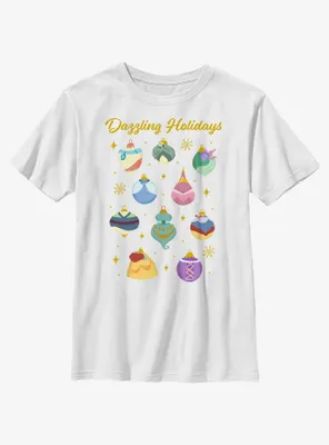 Disney Princesses Dazzling Holiday Ornaments Youth T-Shirt